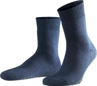 Image de FALKE Chaussettes unies - Homepads, chaussettes d'intérieur, picots, Laine bleu foncé 39-42