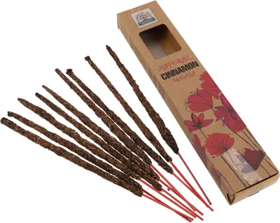 Produktbild von Natürliche Handgerollte ORKAY Räucherstäbchen aus Süd Indien - Cinnamon Masala, 23*4,5*2 cm, Indische Räucherstäbchen