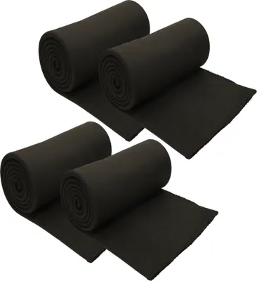 Produktbild von Betz 4 Stück Luxus Fleecedecken 130x170 cm Kuscheldecken  Farbe braun