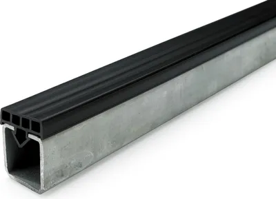 Produktbild von QUEST Tansportschutzprofil, Oberes PVC Schutzprofil für Transportgestelle, Scheiben, Glas, Fenster, schwarz