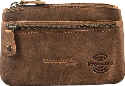 Produktbild von GreenLand Nature Leder Schlüsselmäppchen Kartenetui Monte Key Case Brown braun
