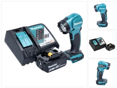 Image de Lampe torche sans fil LED Makita DEADML 815 RG1 14,4 - 18 V 160 lm + 1 batterie 6,0 Ah + chargeur
