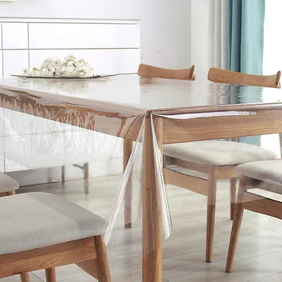 Produktbild von Glasklar Tischfolie Transparent Tischdecke Tischschutz für Innen und Außen 0,2 mm (140 x 240 cm)