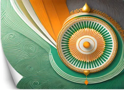 Zdjęcie produktu dla Fototapeta filzelinowa Indie Mandala Symbol 300x210 cm Feeby Kolorowy klej w zestawie łatwa w montażu