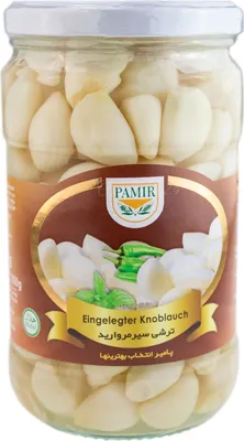 Produktbild von Pamir - Eingelegte Weiße Knoblauchzehe 350gr