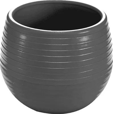Zdjęcie produktu dla Zestaw 6 doniczek odpornych na promieniowanie UV, kolor antracytowy, 6,5 cm, z drenażem 0,13 l, do pielęgnacji roślin