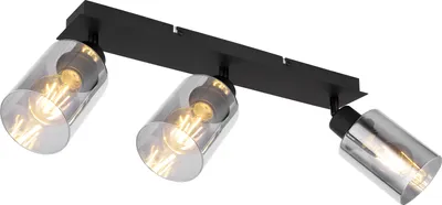 Produktbild von Globo Lighting Strahler Metall schwarz matt, 3x E27