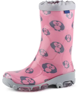 Produktbild von Ladeheid Kinder Mädchen Jungen Gummistiefel Regenschuhe LARB015 (Rosa Eule, 23)