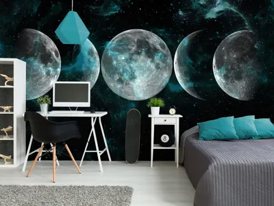 Produktbild von Vlies Fototapete Mond 400x280 cm Tapeten Wandtapete XXL Kosmos Nachthimmel Planet Himmel i-A-10013-a-a