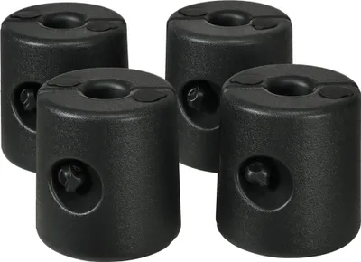 Image de Poids pour pavillon/tente - Lot de 4 poids pour pied - Remplissables avec 9,2 kg d'eau ou 12 kg de sable - Pour pieds de tente - Noir