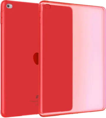Produktbild von Hülle Kompatibel mit Apple iPad Air 2 - Transparent Silikon Cover Case Schutzhülle in Rot
