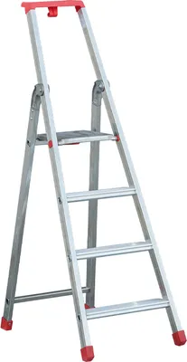 Produktbild von Stehleiter Eurostep Podestleiter PRO Mod. 870 in Alu - Stufenanzahl: 4, Arbeitshöhe: 2,69 m