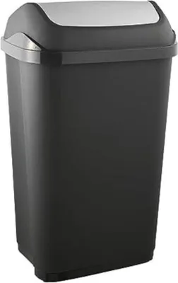 Produktbild von Außenmülltonne mit Deckel schwarz