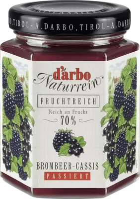 Produktbild von Darbo Naturrein Brombeer Cassis schwarze Johannisbeeren passiert 200g