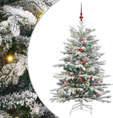 Produktbild von vidaXL Künstlicher klappbarer Weihnachtsbaum Weiß 150 cm PE und PVC