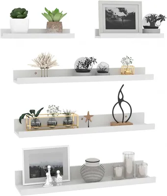 Produktbild von Wandregal 60 cm, 5er-Set, weiß, für Wohnzimmer