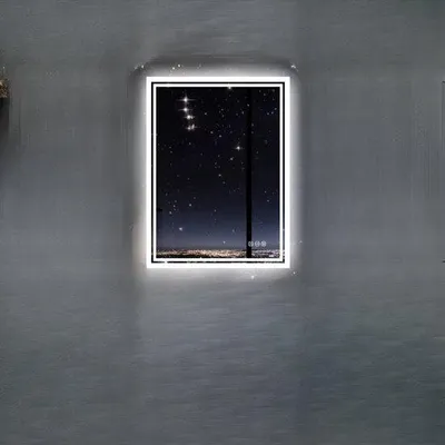Image de Miroir de salle de bain éclairé, 70 x 90 cm, rétroéclairage LED