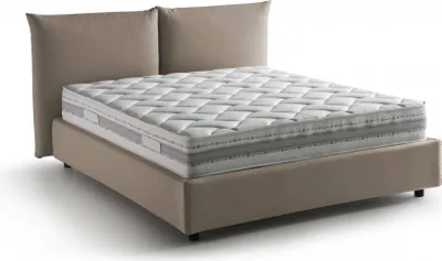 Produktbild von Doppelbett Dbrunor, Containerbett mit Stoffbespannung, 100%  Italy, Frontöffnung, inklusive Matratze Cm 160x200, Turteltaube