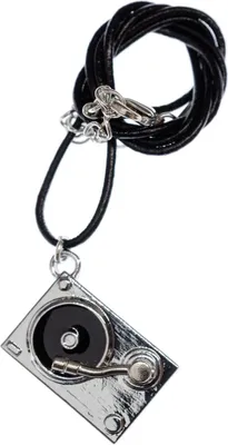 Produktbild von Miniblings Plattenspieler DJ Musik Halskette Musiker Schallplatte Band Leder