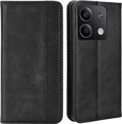 Produktbild von Xiaomi Redmi Note 13 5G Hülle - Coverup Vintage Style Klapphülle - Schwarz