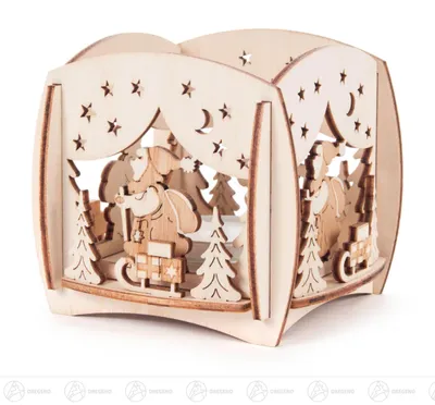 Immagine prodotto di Portacandele a forma di Babbo Natale. Dimensioni: 8,5 cm x 8 cm x 8,5 cm. NUOVO