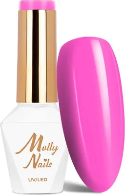 Image de Molly Nails Power Flower Fuchsia vernis à ongles hybride sans HEMA/DiHEMA, 8 g, No. 724