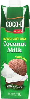 Produktbild von COCO-D Kokosnussmilch 1000ml | Kokosmilch | Coconut Milk