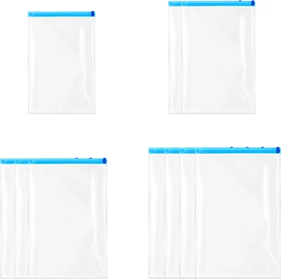 Produktbild von 10 Pack Vakuumbeutel Vakuumierbeutel Set - Kompressionsbeutel für Kleidung - Vakuum Beutel Reise Kleiderbeutel wiederverwendbare Packsäcke für Gepäck