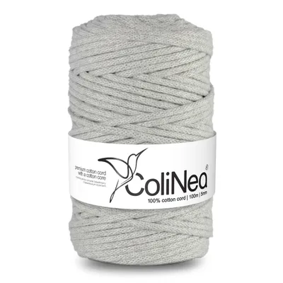 Produktbild von ColiNea, Baumwollkordel mit Baumwollkern, geflochten, 5mm, 100m, hellgrau