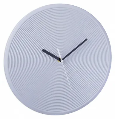 Image de Horloge murale Relaxdays, Ø 30,5 cm, à piles, sans chiffres, horloge de cuisine analogique, avec trotteuse, horloge de salon, grise