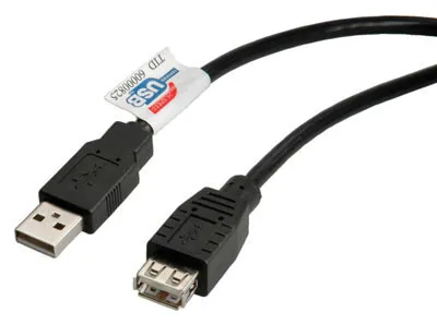 Obrázok produktu pre ROLINE 11.02.8947, 0,8 m, USB A, USB A, USB 2.0, Samec/Samica, Čierna