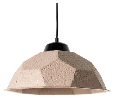 Immagine prodotto di Lampada a Sospensione Ø35xH160 cm in Cartone Riciclato e Metallo Egg Tortora