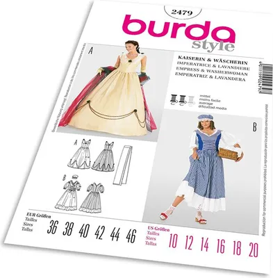 Obrázek produktu pro Střih Burda 2479 - Šaty na císařovnu, šaty na pradlenu