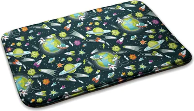 Produktbild von Teppich Kinderteppich Schlafzimmer Modern - 75 cm x 45 cm - Kosmisches Muster