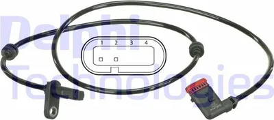 Produktbild von DELPHI ABS Sensor Raddrehzahl passend für MERCEDES-BENZ E-Klasse T-modell (S212) SS20501