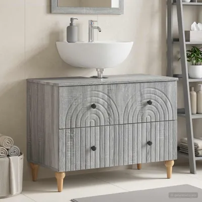 Obrázek produktu pro Maison Exclusive – Skříňka pod umyvadlo ALKMAAR, barva Sonoma, rozměry 82 x 41 x 59 cm