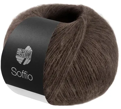Produktbild von Lana Grossa SOFFIO 25 g flauschiges Lace-Garn aus Wolle mit Kaschmiranteil 215m Farbe 042 - Graubraun