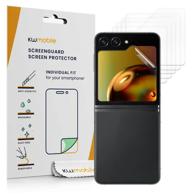 Produktbild von kwmobile 6x Displayschutzfolie kompatibel mit Samsung Galaxy Z Flip5 Folie - klare Schutzfolien Set in transparent