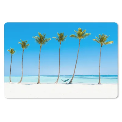 Produktbild von MuchoWow® Mauspad Mousepad Meer - Palmen - Hängematte 27x18 cm - Mousepads - Maus Mat - Pad - Mausunterlage - Büroartikel - Desk Matten