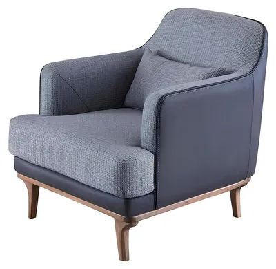Produktbild von Sessel Modern Grau Wohnzimmer Sitzmöbel Textil Design Möbel Einsitzer
