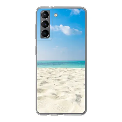 Produktbild von MuchoWow® Handyhülle Schutzhülle Hülle für Samsung Galaxy S21 Tropisch - Strand - Meer Silikon Softcase Handy Hülle - Softcase