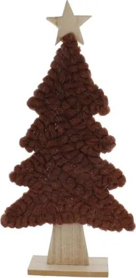 Produktbild von Standdeko - Baum mit Stern - braun - ca. 20 x 5 x 41,5 cm