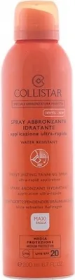 Obrázek produktu pro Collistar Moisturizing Tanning Spray SPF20, Opalovací krém ve spreji, Tělo, obličej a vlasy, Sprej, Hydratující, Zklidňující, 200 ml, Dospělí