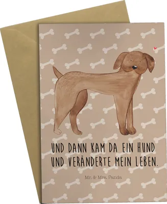 Produktbild von Mr. & Mrs. Panda babykarte Hund Dogge - Hundeglück - Geschenk, einladungskarten, osterkarten, Herz, Grußkarte, Deutsche, glückwunschkarten, weihnachtskarten, Sprüche