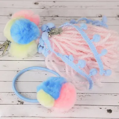 Produktbild von Dekorative Plüsch-Pastell-Pompons 60 Stück Zesta