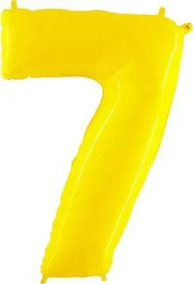 Obrázek produktu pro Nafukovací balónek číslo 7 žlutý 102cm extra velký