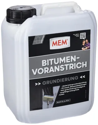 Imagen del producto de MEM Imprimación para asfalto, 5 litros - Sin disolventes. Adherencia óptima. Color marrón oscuro