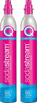 Image de Lot de 2 cylindres de gaz co2 60l quick connect pour machine à gazéifier - Sodastream - 2 X CYLINDRE QUICK CONNECT -