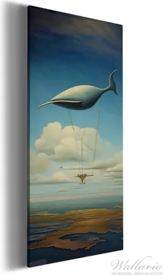 Produktbild von Wallario Premium Leinwandbild Himmlische Segelfahrt in Größe 30 x 75 cm