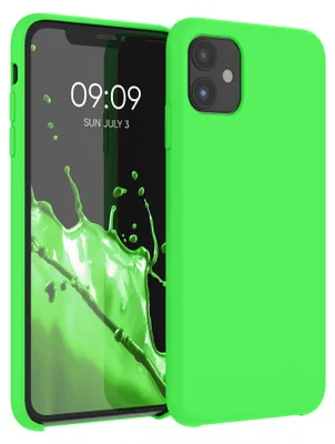 Produktbild von kwmobile Handyhülle für Apple iPhone 11 Hülle - Case Silikon - Kabelloses Laden - Schutzhülle Cover in Limettengrün